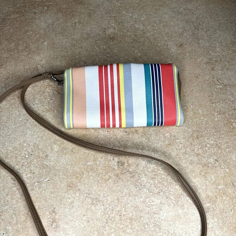 Crossbody Striped Multicolor Wallet - Picture 2 of 14